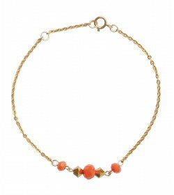 OSCAR BIJOUX - pearl bracelet - coral gold